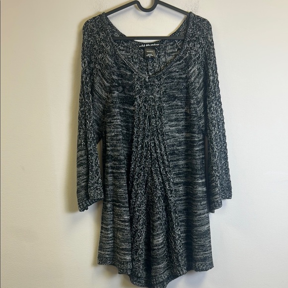 united states sweaters Sweaters - Chico's Black and Gray Knit Cardigan